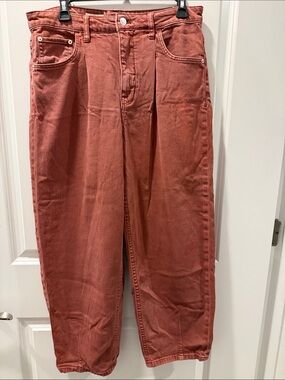 Pilcro “The Breaker” High-Waist Relaxed Fit Rust Jeans